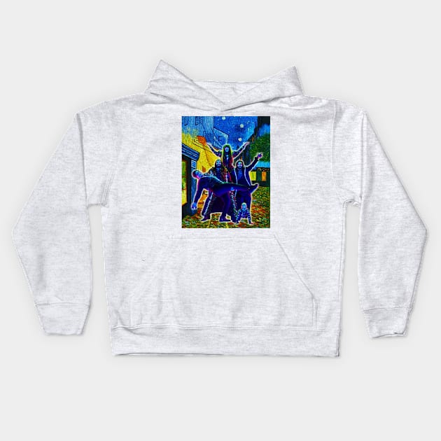 Vampire Van Gough Kids Hoodie by Hidarsup Bahagiarsa